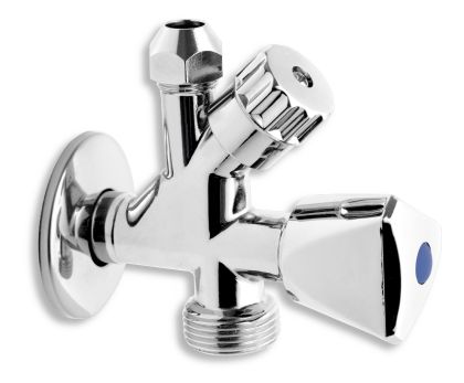 Kombinovaný roháček s ventilem pro pračku 1/2