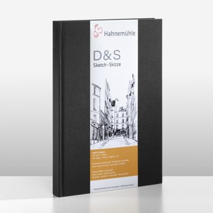 Skicovací kniha Hahnemühle D&S A5 portrait černá/160 listů