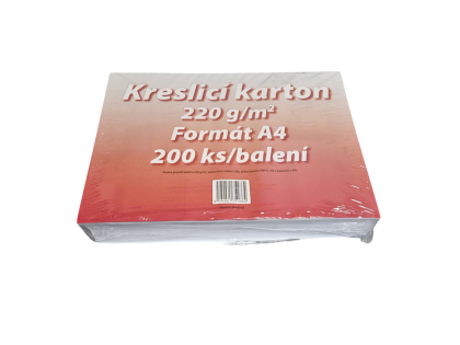 Kreslící karton - Čtvrtky A4 220g – balení 200ks