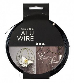 Drát černý 1mm délka 16m