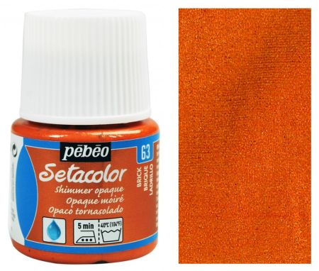 Barva na textil Setacolor 45 ml – 63 cihlově oranžová lesklá