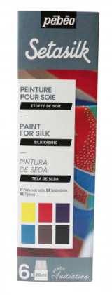Sada barev na hedvábí Setasilk 6x 20ml