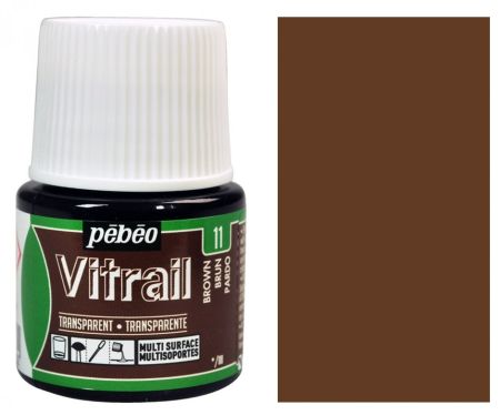 Barva na sklo Vitrail 45ml – 11 hnědá