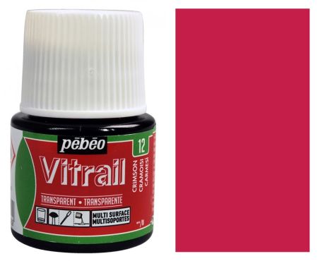 Barva na sklo Vitrail 45ml – 12 rumělka