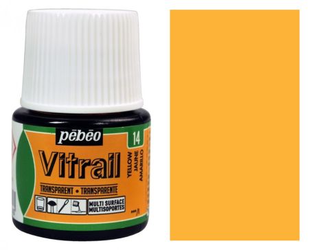 Barva na sklo Vitrail 45ml – 14 žlutá primární