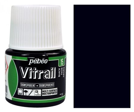 Barva na sklo Vitrail 45ml – 15 černá