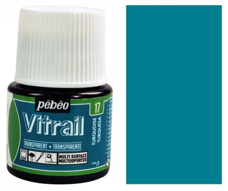 Barva na sklo Vitrail 45ml – 17 tyrkysová