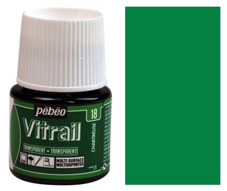 Barva na sklo Vitrail 45ml – 18 zelená charteuse