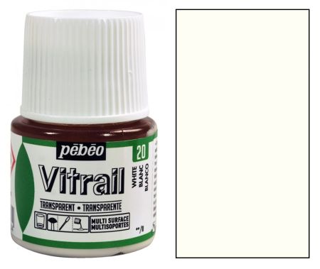 Barva na sklo Vitrail 45ml – 20 bílá