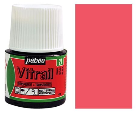 Barva na sklo Vitrail 45ml – 21 růžová