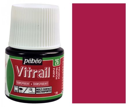 Barva na sklo Vitrail 45ml – 26 fialová