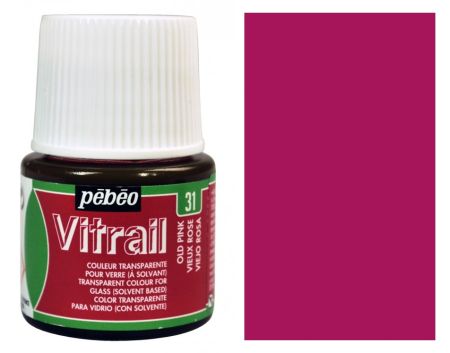 Barva na sklo Vitrail 45ml – 31 starorůžová