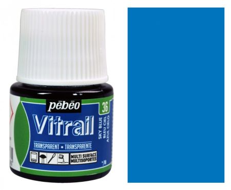 Barva na sklo Vitrail 45ml – 36 modrá nebeská
