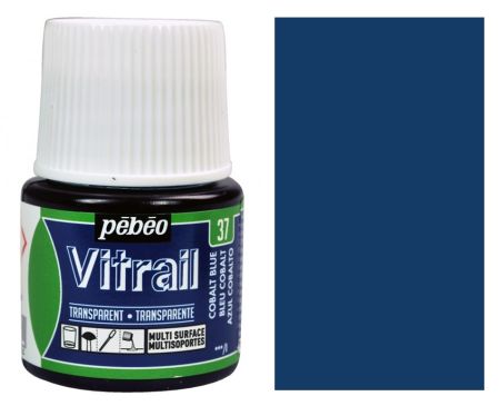 Barva na sklo Vitrail 45ml – 37 modrá kobaltová