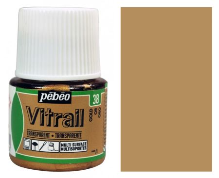 Barva na sklo Vitrail 45ml – 38 zlatá