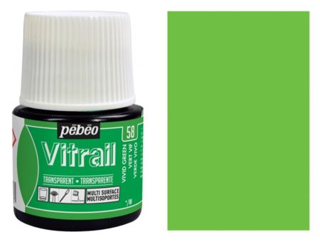 Barva na sklo Vitrail 45ml – 58 sytě zelená
