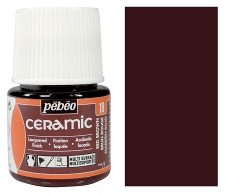 Barva na keramiku Ceramic 45ml – 18 červeno-hnědá tmavá
