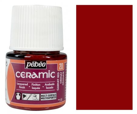 Barva na keramiku Ceramic 45ml – 20 červená granátová