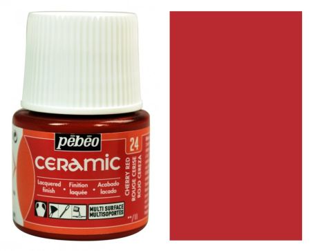 Barva na keramiku Ceramic 45ml – 24 červená třešňová