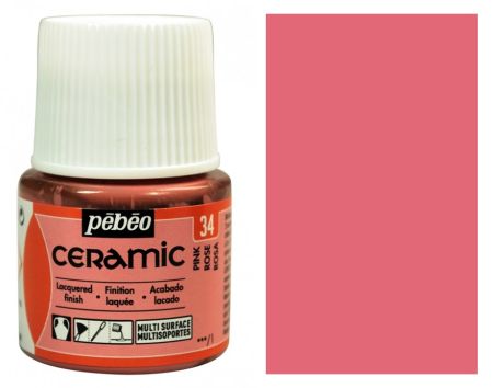 Barva na keramiku Ceramic 45ml – 34 růžová
