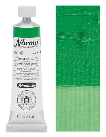 Olejová barva Norma 35ml – 508 permanent green