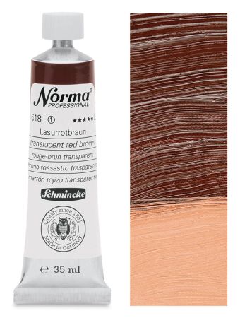 Olejová barva Norma 35ml – 618 transparent red brown