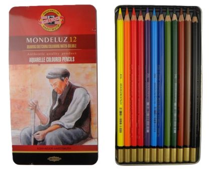 Sada akvarelových pastelek Mondeluz Koh-i-noor 12 ks