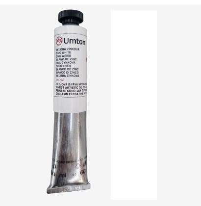 Olejová barva Umton 60ml – 0004 bílá titanová 100%
