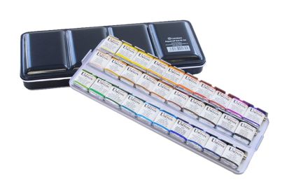 Akvarelové barvy Umton sada 30 ks v kovové kazetě