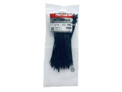 Páska stahovací FRIULSIDER 2,5 x 200 černá  100ks