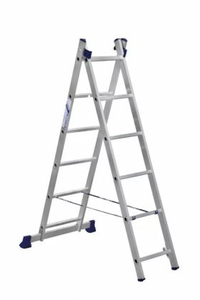 Žebřík 2-dílný, 2x9 příček, slož.výška 2,53m, max do 150kg