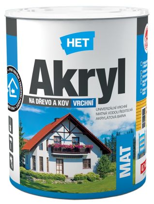 HET Akryl Mat 0820 červená 0,7kg