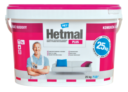 Hetmal Plus malířská barva bílá 25 kg