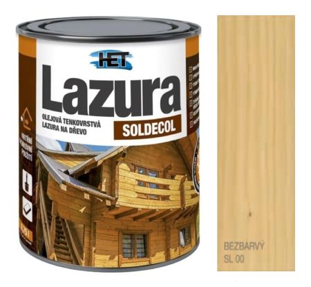 Soldecol lazura 00 Bezbarvá 0,75 l