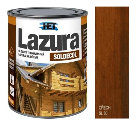 Soldecol lazura 30 Ořech 0,75 l