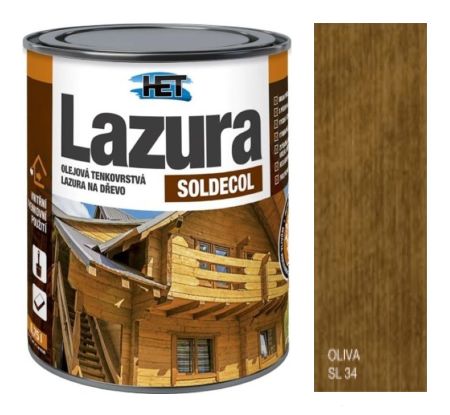 Soldecol lazura 34 Oliva 0,75 l