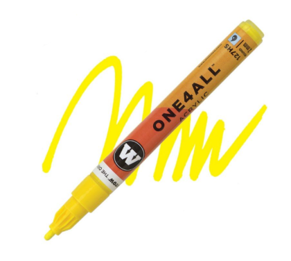 Molotow Acrylic marker One4All 127HS 2mm #006 zinc yellow