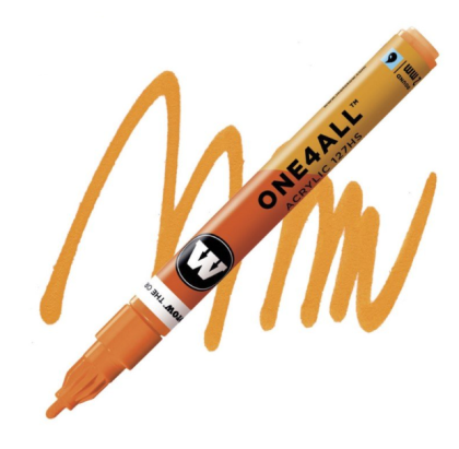 Molotow Acrylic marker One4All 127HS 2mm #218 neon orange fluorescent