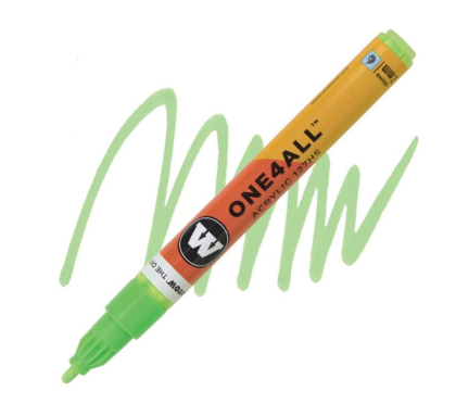 Molotow Acrylic marker One4All 127HS 2mm #219 neon green fluorescent