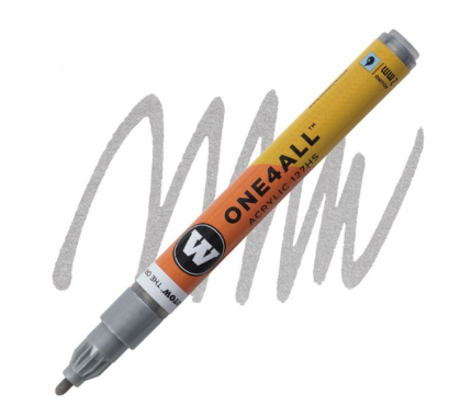 Molotow Acrylic marker One4All 127HS 2mm #227 metallic silver
