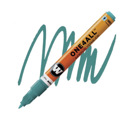 Molotow Acrylic marker One4All 127HS-CO1,5mm #206 lagoon blue