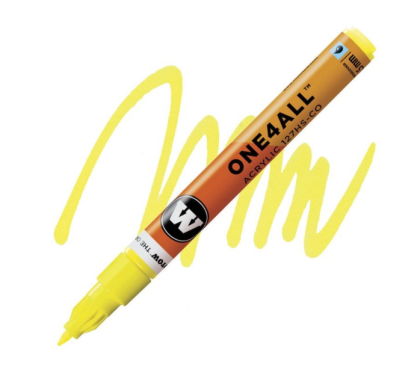 Molotow Acrylic marker One4All 127HS-CO1,5mm #220 neon yellow fluorescent