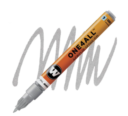 Molotow Acrylic marker One4All 127HS-CO1,5mm #227 metallic silver