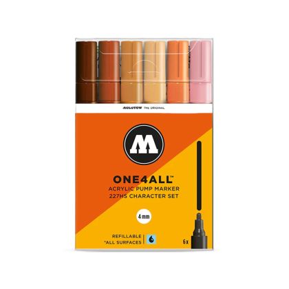 Molotow Akrylové fixy One4All 227HS 4 mm Character Set 6 ks