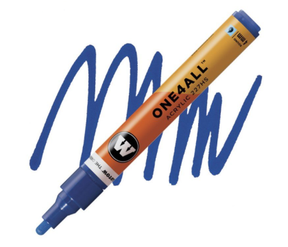 Molotow Acrylic marker One4All 227HS 4mm #204 true blue