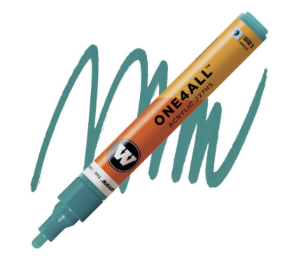 Molotow Acrylic marker One4All 227HS 4mm #206 lagoon blue