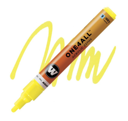 Molotow Acrylic marker One4All 227HS 4mm #220 neon yellow fluorescent