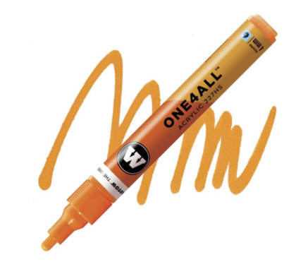 Molotow Acrylic marker One4All 227HS 4mm #218 neon orange fluorescent