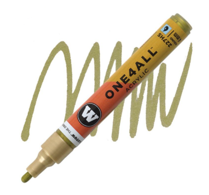 Molotow Acrylic marker One4All 227HS 4mm #228 metallic gold