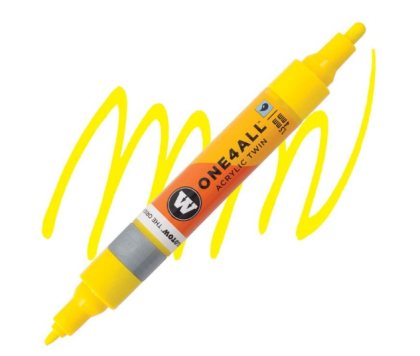 Molotow Acrylic marker One4All Twin 1,5/4mm #006 zinc yellow
